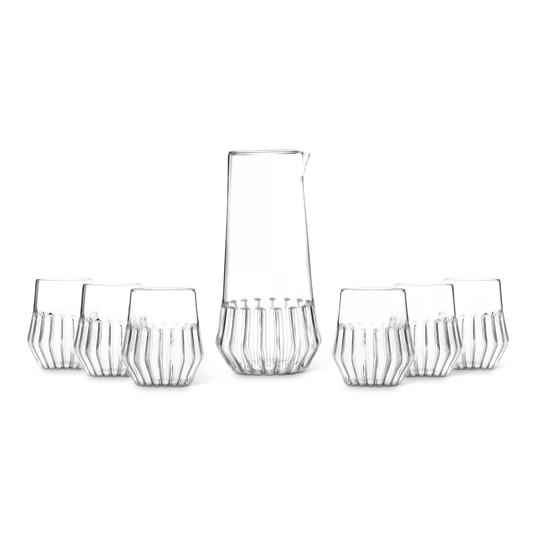Mixed Carafe with Small Glasses Set
