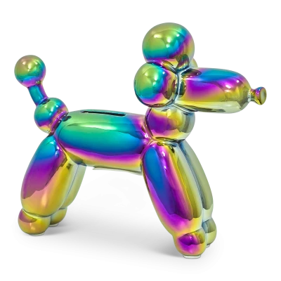 balloon-money-bank-french-poodle-rainbow