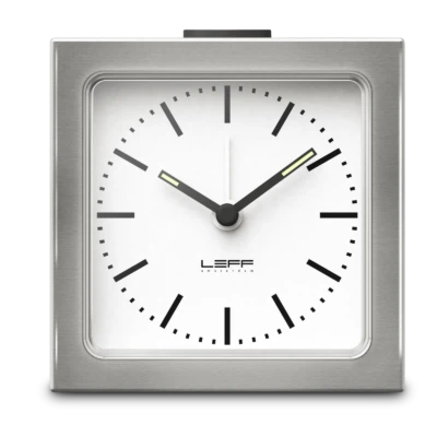leff-amsterdam-block-alarm-clock-stainless-steel-white-index-1