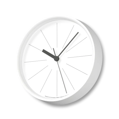 Lines Clock ABS, White