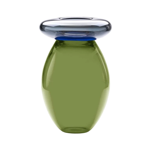Queen Blue-Dark Green Vase by Karim Rashid