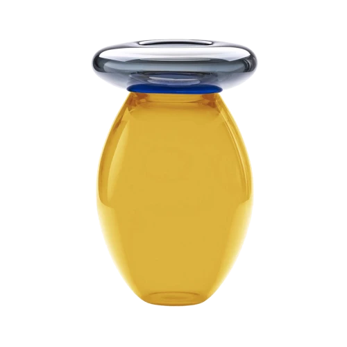 Queen Blue-Yellow Vase by Karim Rashid