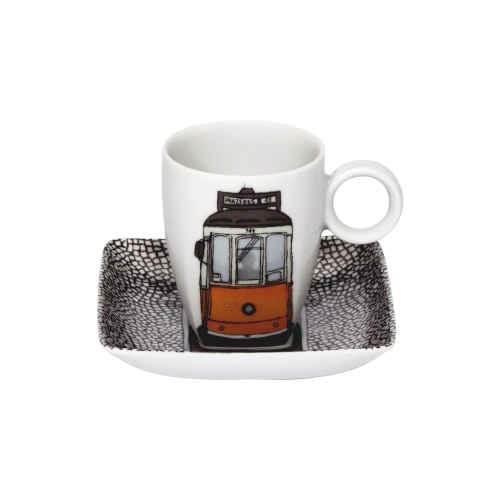 Alma De Lisboa Coffee Cup and Saucer Electico