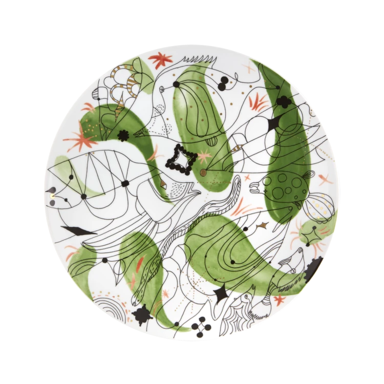Folkifunki Charger Plate Green