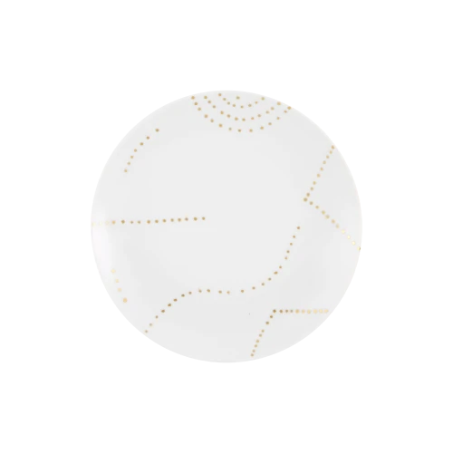 Folkifunki Dessert Plate Gold Dots