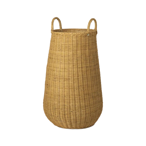 large wicker laundry basket
