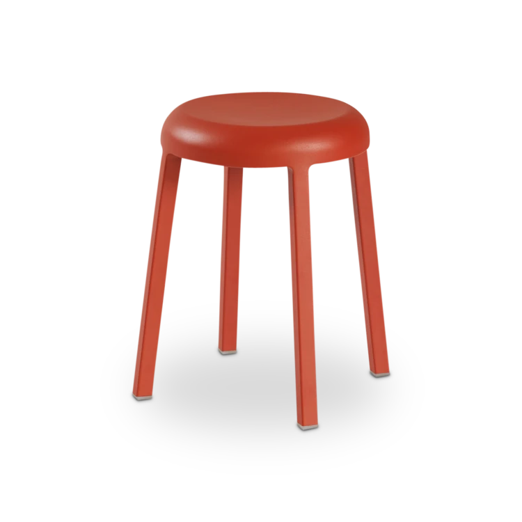 Za Small Stool Coral Orange