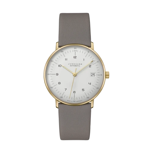 Junghans Max Bill Kleine Automatic Watch, PVD Gold, 34 mm 027/7108.02