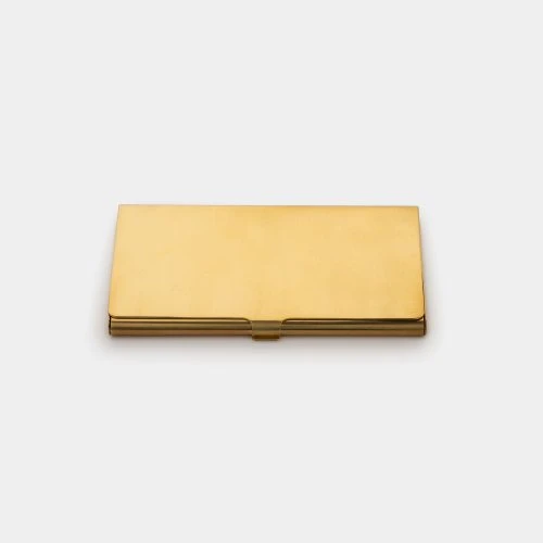 brass business card holder