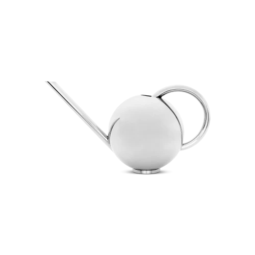 Orb Watering Can, Polished Steel