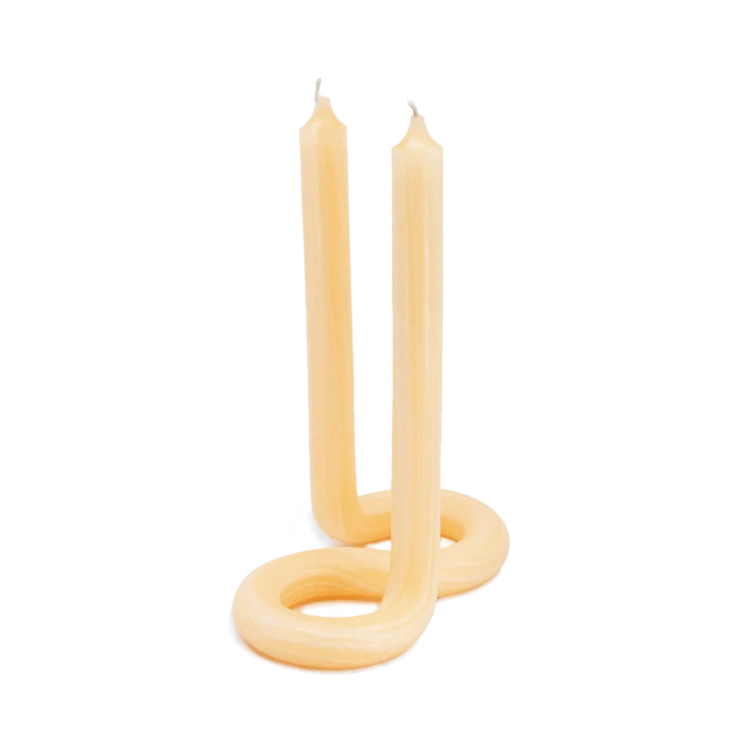 Twist Candle, Peach