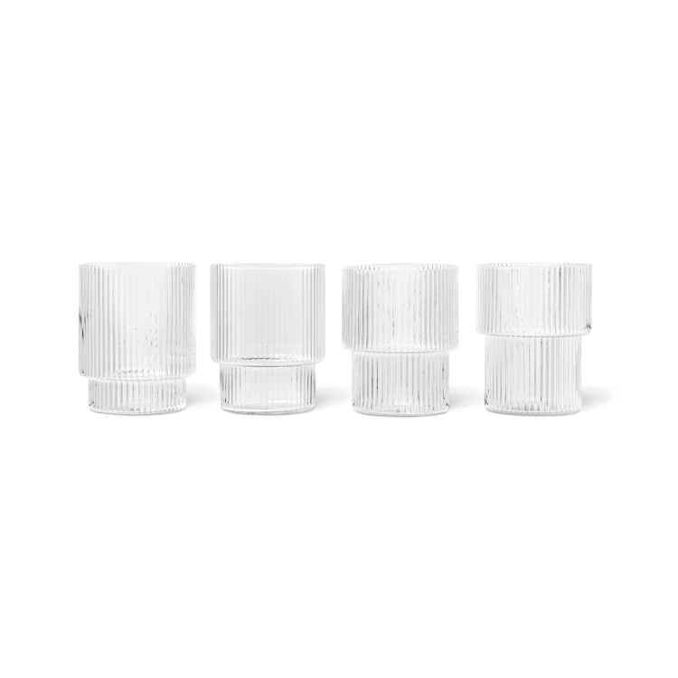 Ripple Low Ball Glasses, Set of 4