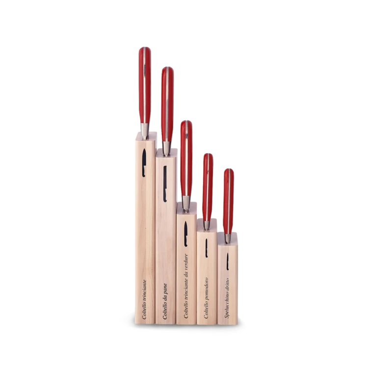 insieme-red-lucite-set-of-5