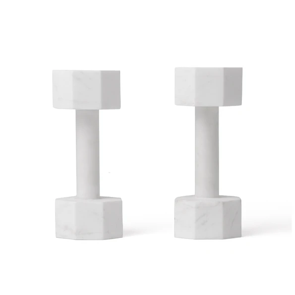 Seletti - Lvdis 2 Kg Marble Dumbbells, Set of 2 | Gessato Design Store