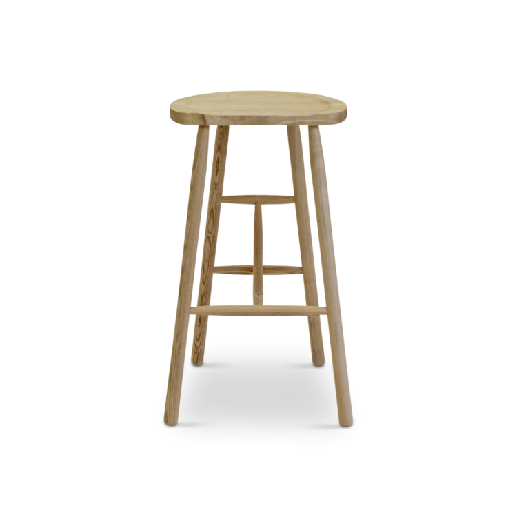 Puccio Wooden Bar Stool