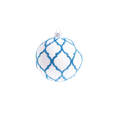 Blue Majolica - Glass Bauble