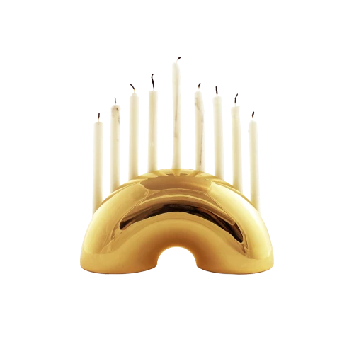 Nosh Menorah, Brass