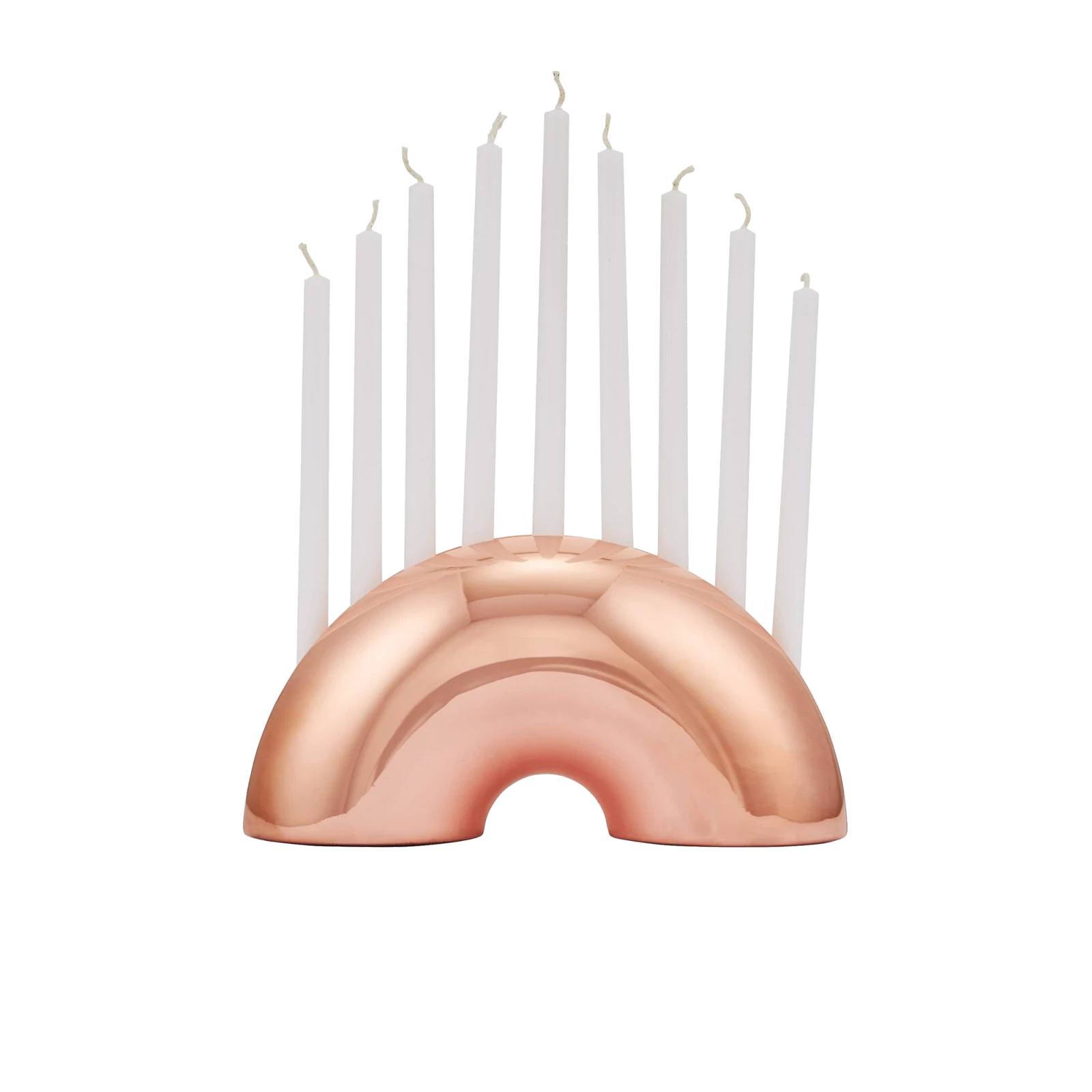 Nosh Menorah, Rose Gold - Gessato Design Store