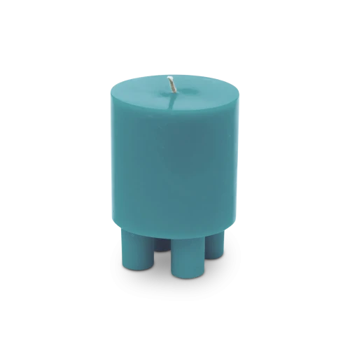 Stack Candle Prop, Turquoise