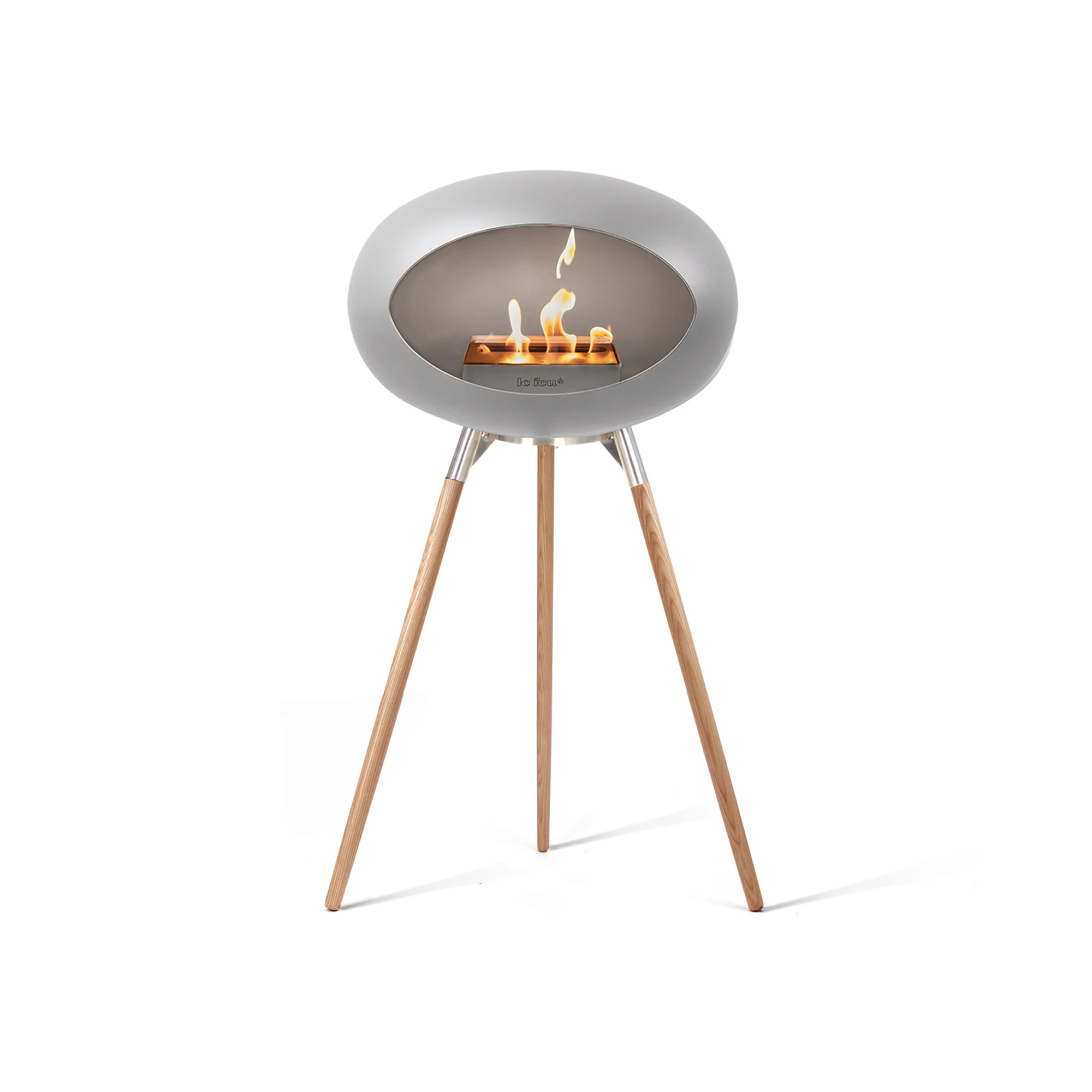  Brushed Steel, Natural Oak