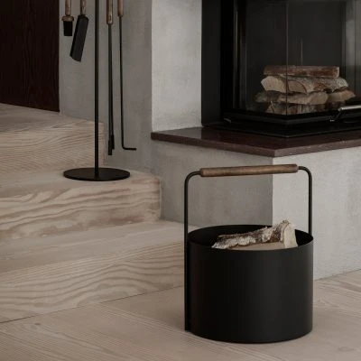 log basket for fireplace