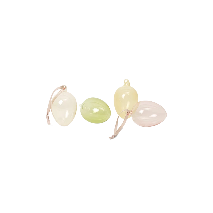 Glass Easter Eggs – Set of 4 - Gessato Design Store