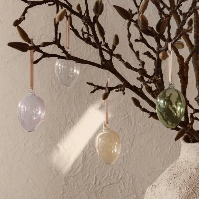 Glass Easter Eggs Set of 4 - Gessato Design Store