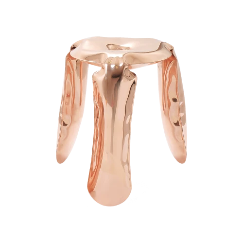 Plopp Inflated Metal Stool, Copper - Gessato Design Store