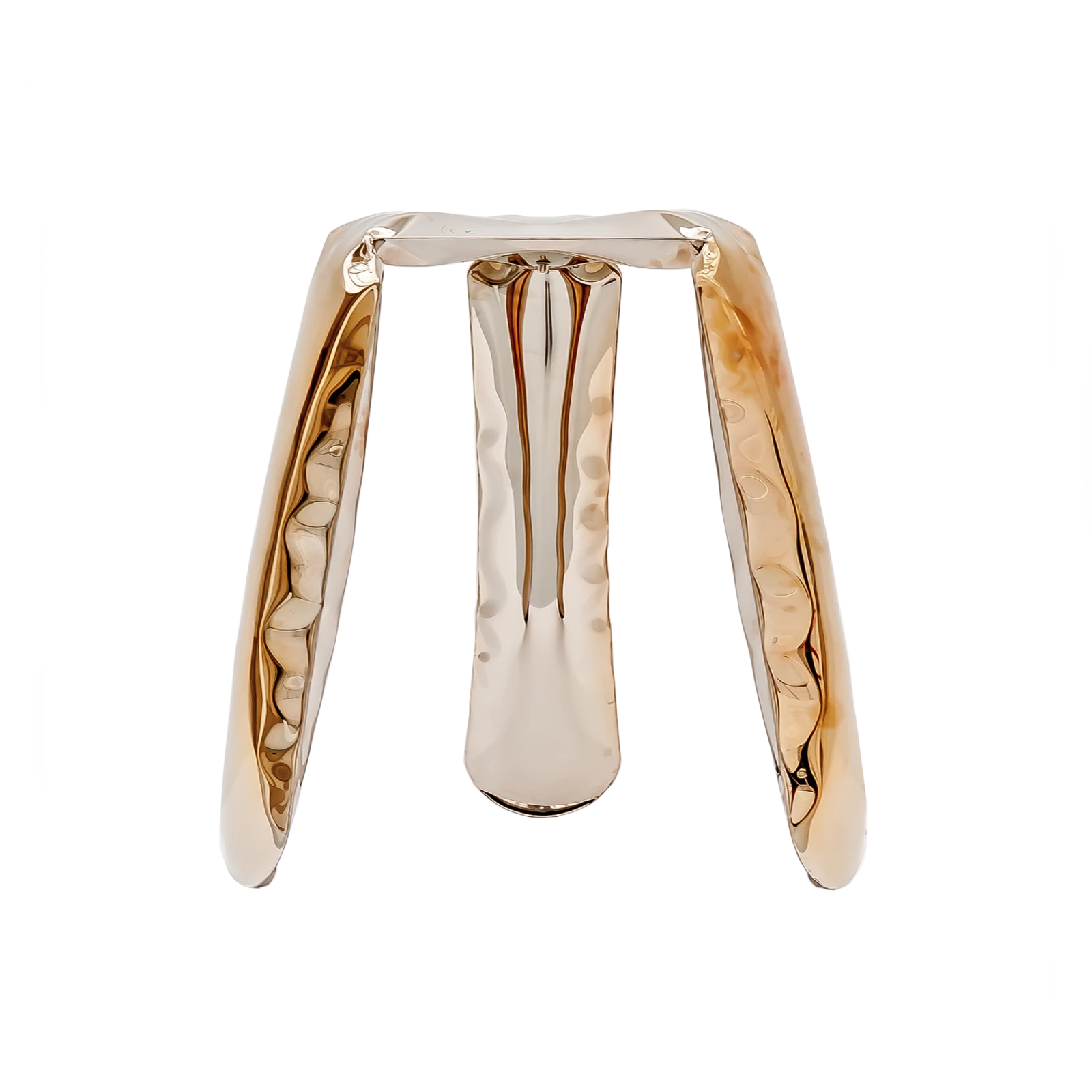 Plopp Inflated Metal Stool, Gold - Gessato Design Store
