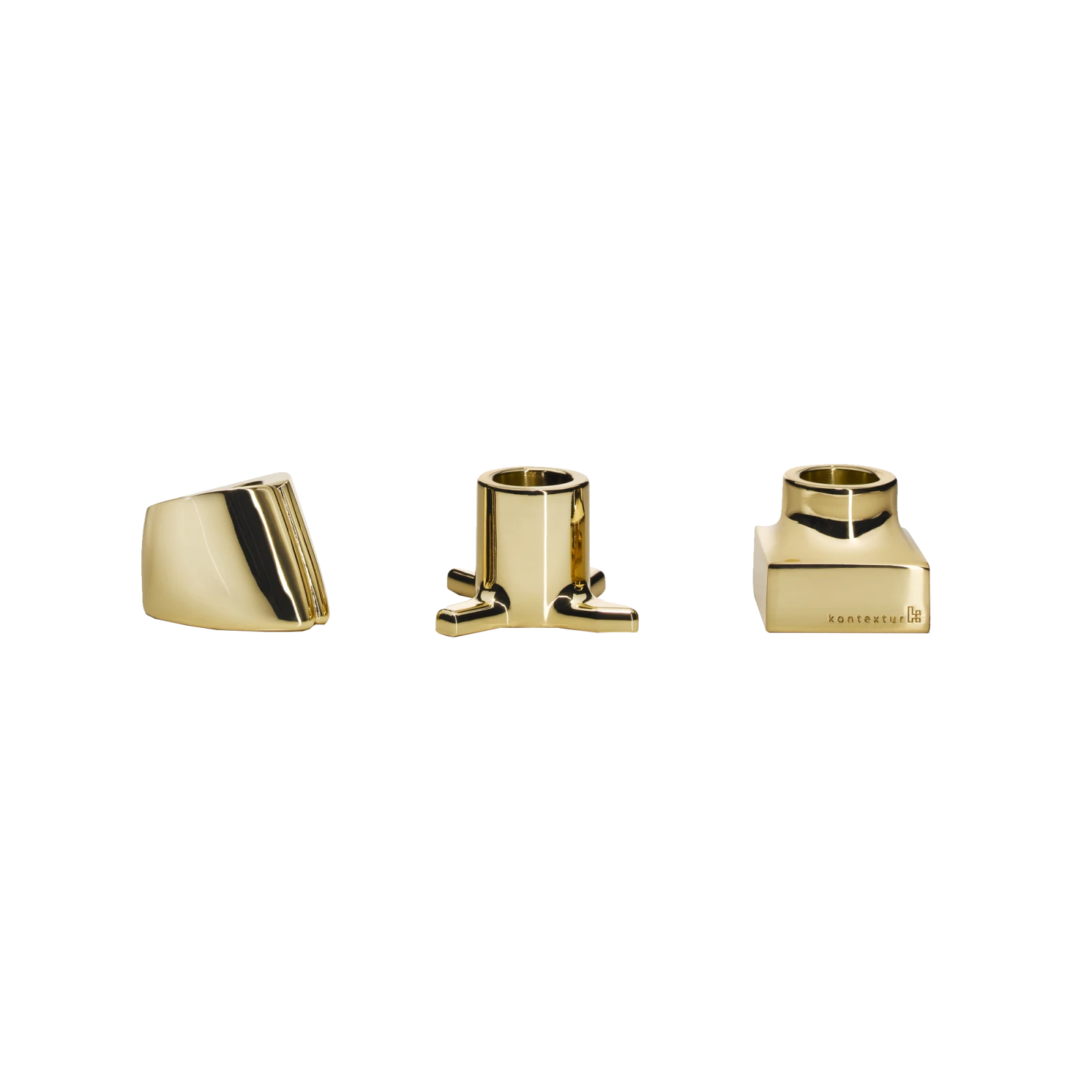Kontextur VIKTOR Toothbrush/Razor Holders - Gold - Gessato Design Store