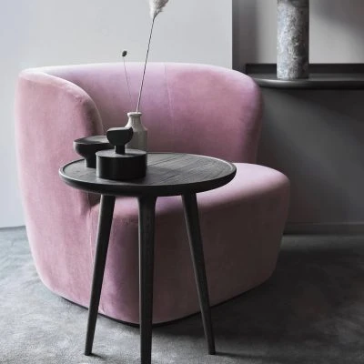 Accent, Small Round Wooden Side Table - Gessato Design Store