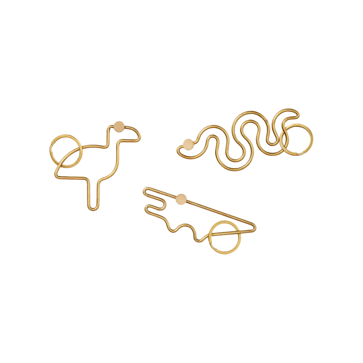 Brass key ring, animal - Gessato Design Store