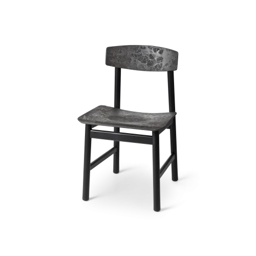 Conscious Chair 3162, Black Lacquered Beech and Coffee Waste Black - Gessato Design Store