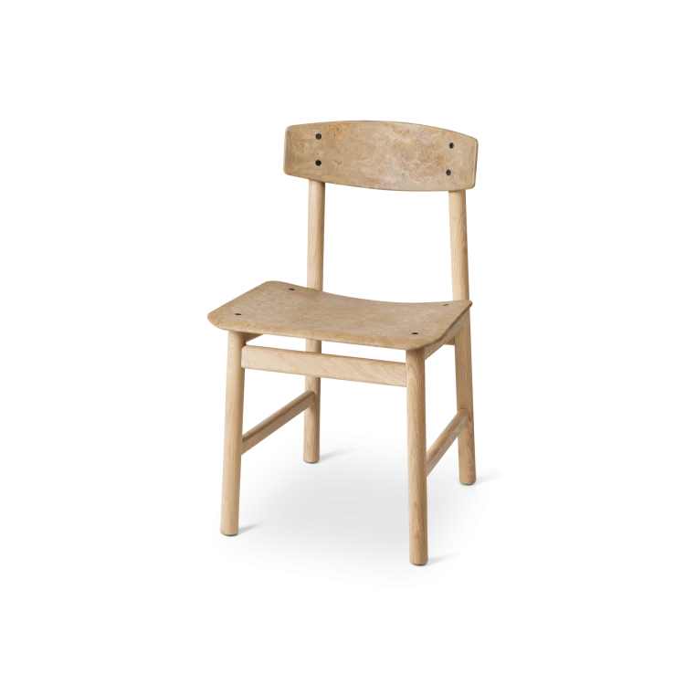 Conscious Chair 3162, Soaped Oak and Coffee Waste Light