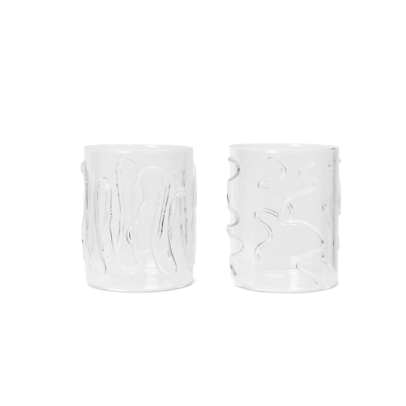 Doodle Glasses Tall, Set of 2 - Gessato Design Store