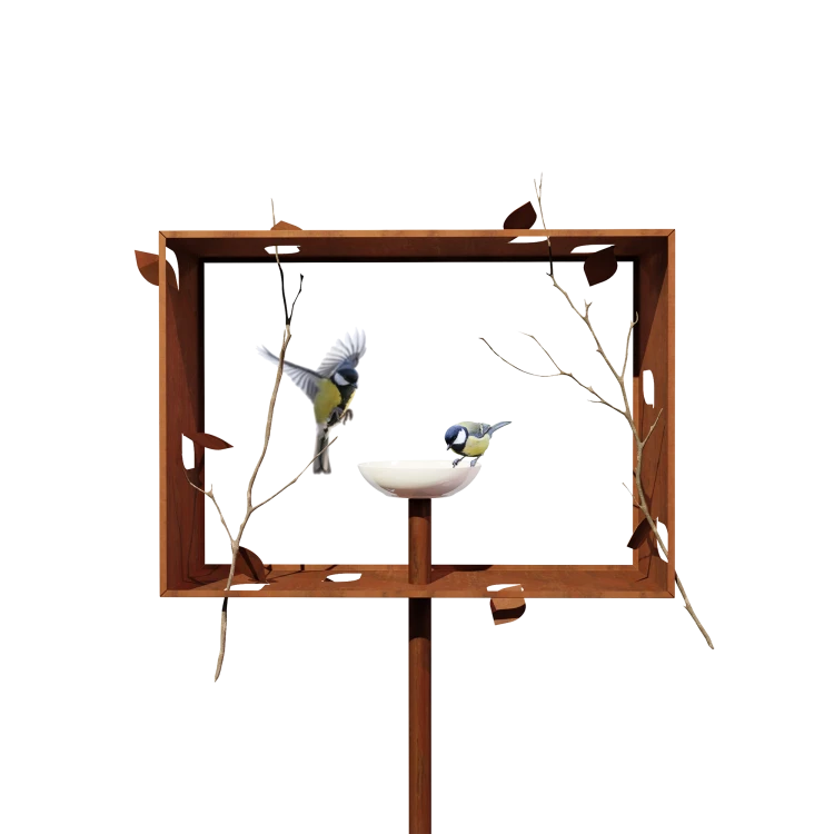 The Framed, Pole Mounted Bird Feeder