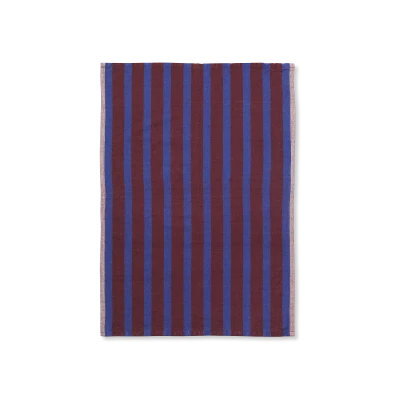 Hale Tea Towel, Brown/Navy Blue - Gessato Design Store