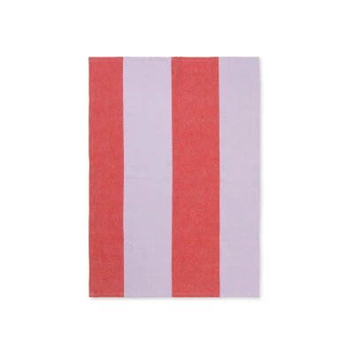 Hale Tea Towel, Red/Lilac - Gessato Design Store