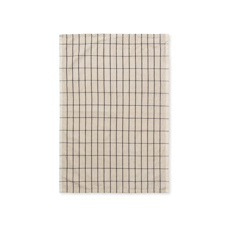 Hale Tea Towel, Sand/Black