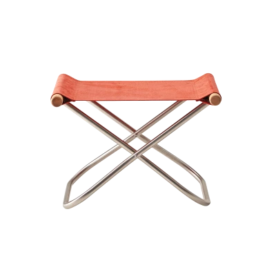 NY Chair X Ottoman by Takeshi Nii, Vermilion Orange - Gessato Design Store