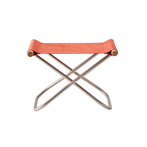 NY Chair X Ottoman by Takeshi Nii, Vermilion Orange - Gessato Design Store