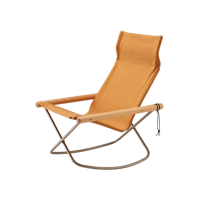 NY Rocking Chair X by Takeshi Nii, Camel - Gessato Design Store