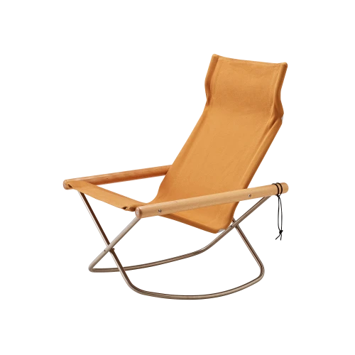 NY Rocking Chair X by Takeshi Nii, Camel - Gessato Design Store
