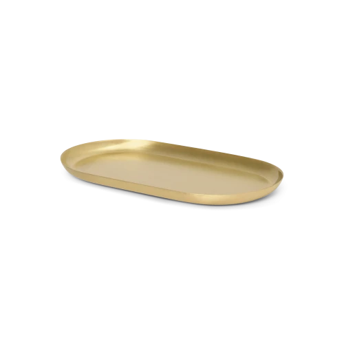Basho Oval Brass Tray - Gessato Design Store