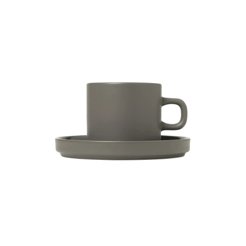Pilar Coffee Cups with Saucers, Set of 2 - Gessato Design Store