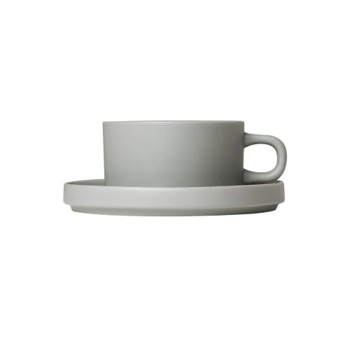 Pilar Tea Cups with Saucers, Set of 2 - Gessato Design Store
