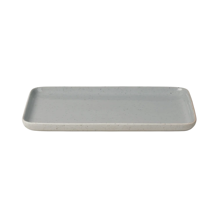 Sablo Ceramic Stoneware Snack Plates Large, Set of 4