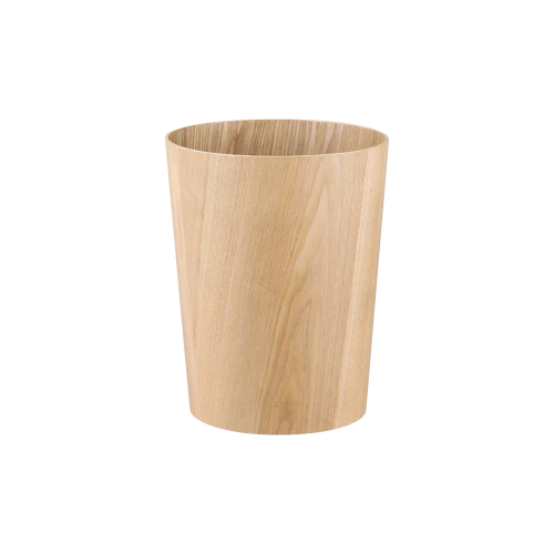 Wilo Wooden Wastebasket, Round - Gessato Design Store