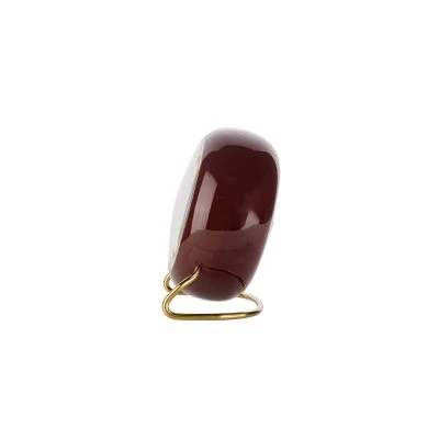 Arne Jacobsen Station Alarm Clock - Burgundy - Gessato Design Store