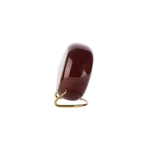 Arne Jacobsen Station Alarm Clock - Burgundy - Gessato Design Store